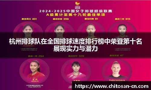 杭州排球队在全国排球速度排行榜中荣登第十名展现实力与潜力